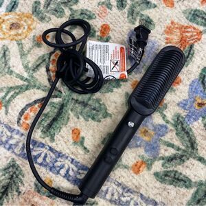 TYMO Hair Straightening Comb Matte Black Pink Hair Tool Model HC100